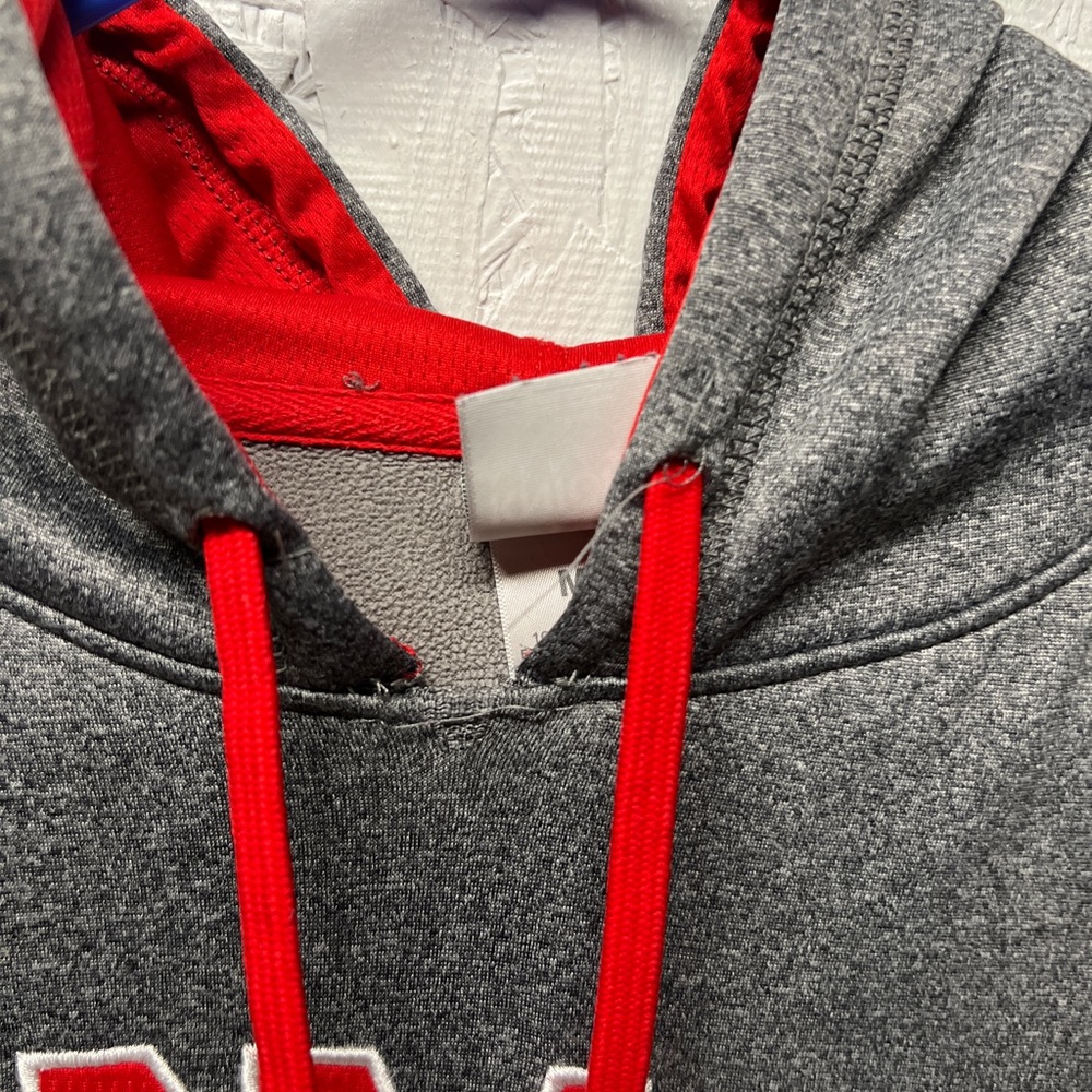 Huskers Nebraska gray red sweater hoodie sz medium unisex - Picture 6 of 8